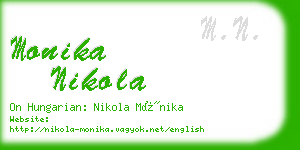 monika nikola business card